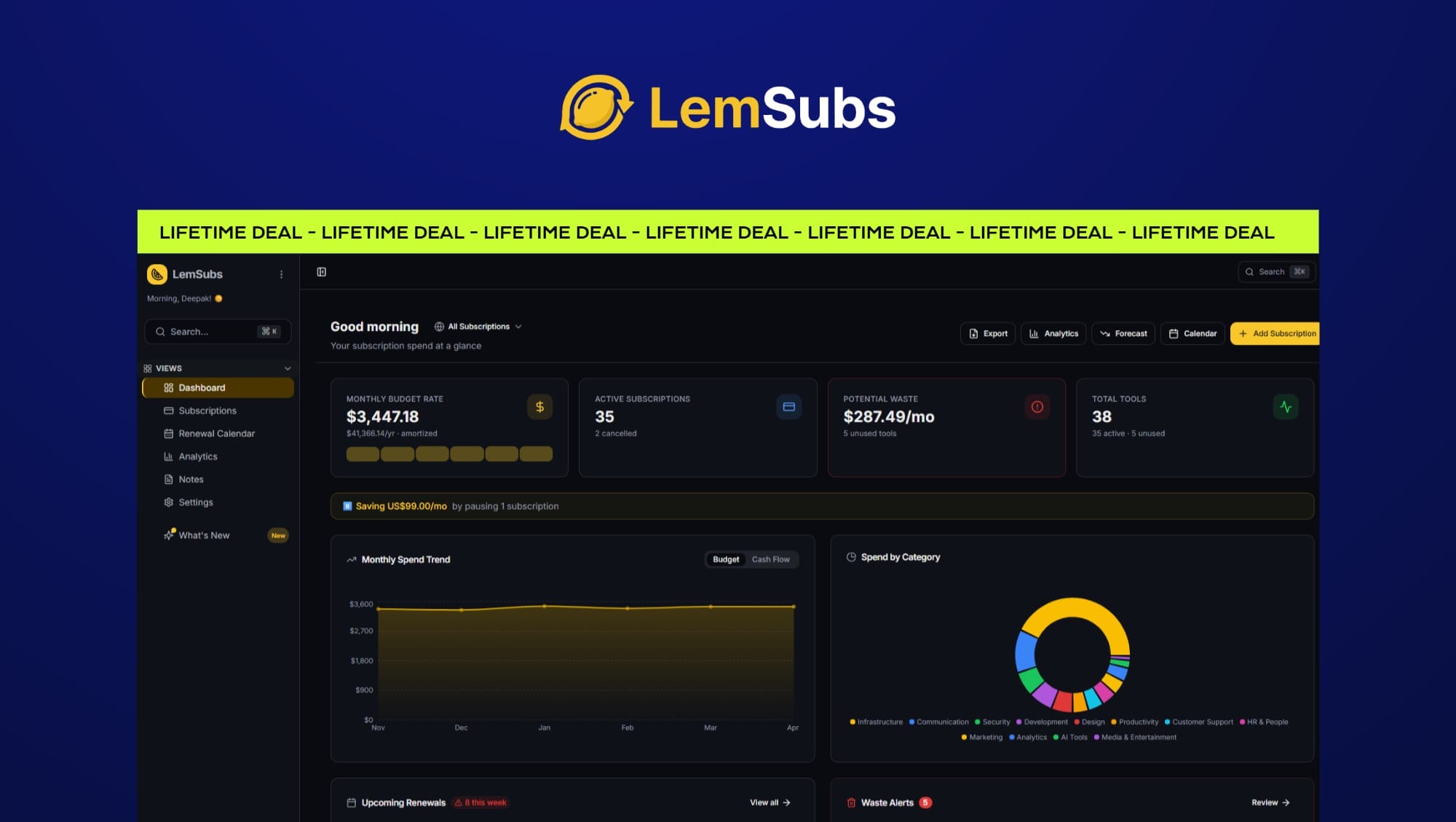 LemSubs Lifetime Deal