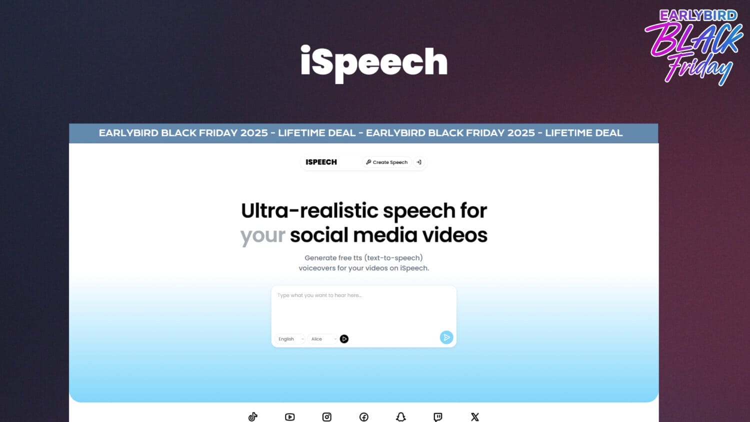 iSpeech Lifetime Deal iSpeech Lifetime Deal